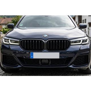 Frontgrill 1 Bar (2021+, mat sort) BMW 5-serie G30/G31 2017–2023 foto 1