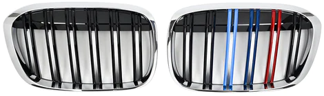 BMW X1 F48 2015–2022 M-Look nyregrill (2015-2019, M-Color med kromkant) foto 2