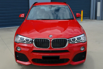 BMW X3 F25 2011–2018 Nyregrill M-Look (2014-2018, blank sort med kromkant) foto 1