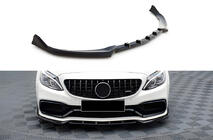 Mercedes C-klasse W205 2014–2021 DPT front læbespoiler (2017-2020, blank sort) foto 1