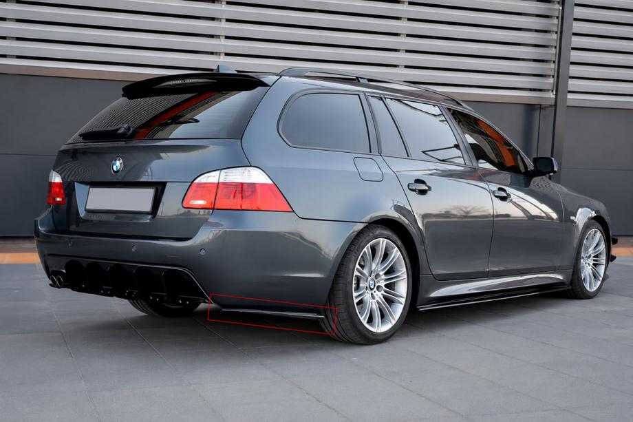 BMW 5-serie E60/E61 2003–2010 Bageste FLAP-tilføjelser DPT (blank sort) Foto 1