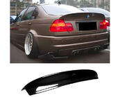 BMW 3-serie E46 1998–2006 CSL-style V1 spoiler (til SD, blank sort) foto 1