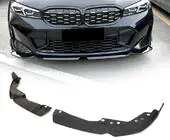 BMW 3-serie G20/G21 2018– Front lipspoiler-læbe DPT V-2 (til 2022+, M Technic, blank sort) foto 1