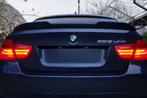BMW 3-serie E90/E91 2005–2011 PSM-Style spoiler (til E90, blank sort) foto 2