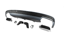 Audi A6 C7 2011–2017 Bagdiffuser med udstødningsenderør DPT S-Line-style (2011-2014) foto 3