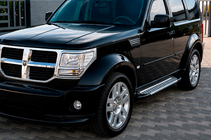 Dodge Nitro 2006–2011 Sidetrin Allmond Grey (2 stk., aluminium) foto 1