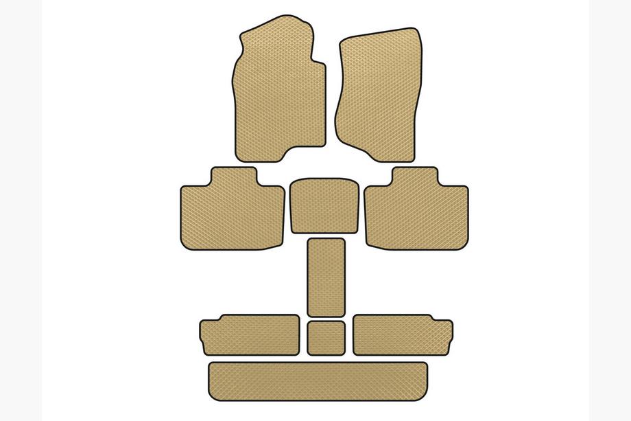 Cadillac Escalade 2007–2014 EVA-måtter (3 rækker, beige) Image