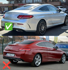 Mercedes C-klasse W205 2014–2021 Bodykit-sæt med diffuser til Coupe (Black Mamba C63GT-design) foto 4