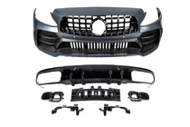 Mercedes C-klasse W205 2014–2021 Bodykit-sæt med diffuser til Coupe (Black Mamba C63GT-design) foto 5