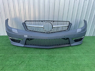 Mercedes C-class W204 2007–2015 Forreste kofanger 2011-2014 AMG C63 med Diamond Silver-grill foto 1