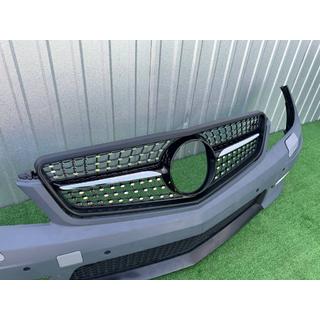 Frontkofanger 2011-2014 AMG C63 med Diamond Black kølergrill foto 2