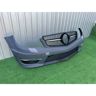 Frontkofanger 2011-2014 AMG C63 med Diamond Black kølergrill foto 1