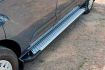 Ford Custom 2013–2022 Sidetrin Allmond Grey (2 stk., aluminium) foto 1