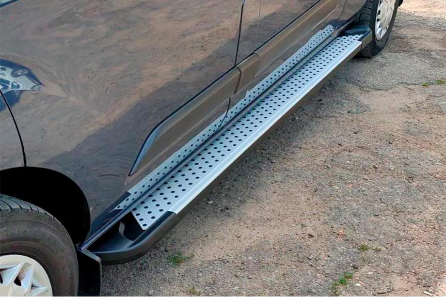 Ford Custom 2013–2022 Sidetrin Allmond Grey (2 stk., aluminium) Image