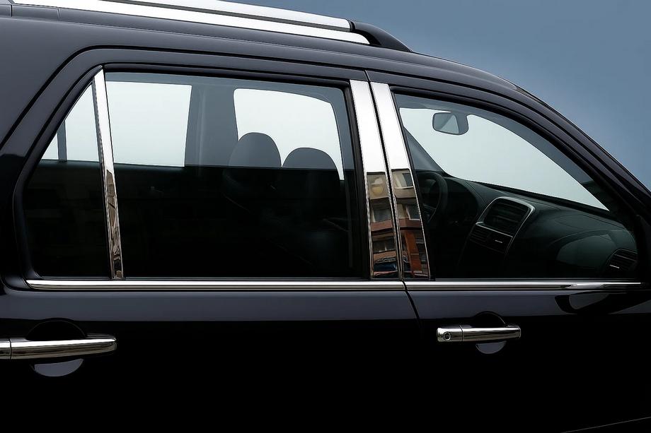 Honda CRV 2001–2006 Dørstolpe-lister (6 stk., rustfrit stål) Image