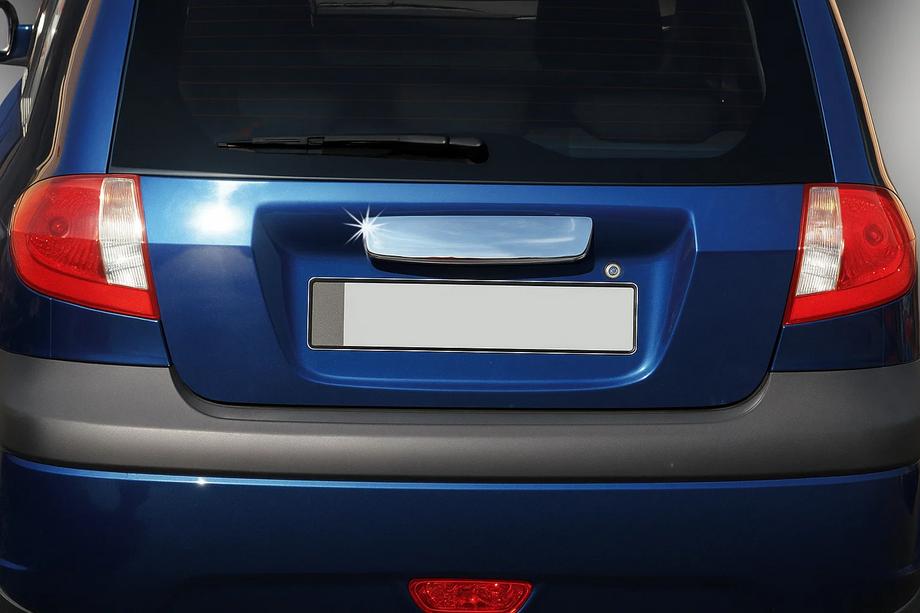 Hyundai Getz 2002– Kromliste over nummerplade (2006↗, rustfrit stål) Foto 3