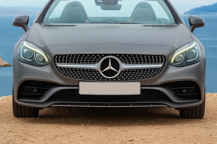 Mercedes SLC R172 2016–2020 Frontgrill Diamond Silver Image