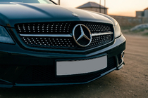 Mercedes SL R230 2001–2011 Frontgrill Diamond Black (2008-2011) foto 1