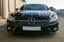 Mercedes SL R230 2001–2011 Frontgrill Diamond Black (2008-2011) foto 3