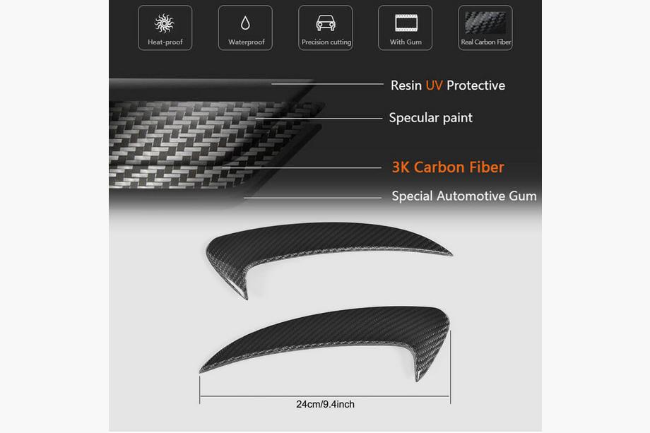 Mercedes C-klasse W205 2014–2021 Bagkofanger diffuser-indsats V1 (til Coupé/Cabriolet Base/AMG-Line/C43 AMG 2015-2019, carbon) Foto 6