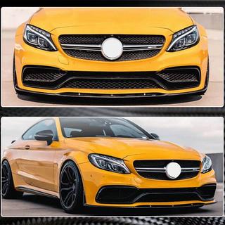 Front bumper-læbe Lip V1 (til coupé/cabriolet C63 AMG 2015-2019, carbon) foto 3