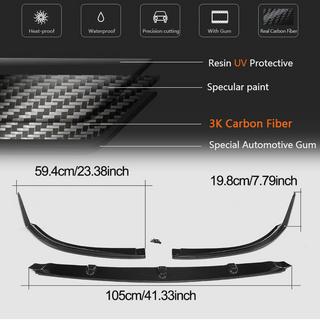 Front bumper-læbe Lip V1 (til coupé/cabriolet C63 AMG 2015-2019, carbon) foto 4