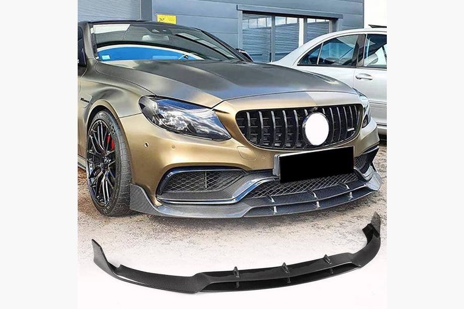 Mercedes C-klasse W205 2014–2021 Frontspoilerlæbe Lip V2 (til Coupé/Cabriolet C63 AMG 2015-2019, carbon) Image