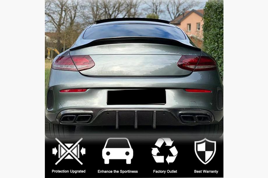 Mercedes C-klasse W205 2014–2021 V6 spoiler (til coupé 2015-2019, plast) Image