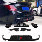 Mercedes C-klasse W205 2014–2021 Bagkofanger-diffuser med udstødningsender (til SD C43 AMG 2015-2021, carbon) foto 1