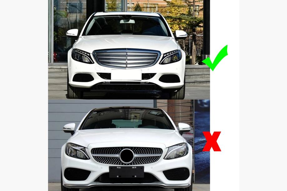 Mercedes C-klasse W205 2014–2021 Kulfiber tågelygte-dæksler (til SD Base 2015-2019, Carbon) Foto 6