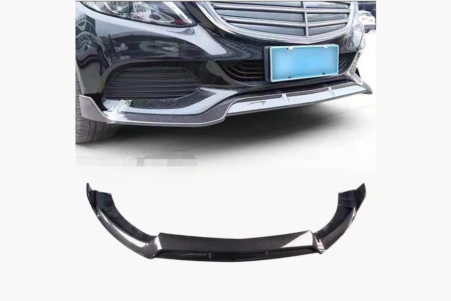 Mercedes C-klasse W205 2014–2021 Frontlæbe til forkofanger Lip V1 (til SD Base 2019-2021, carbon) Image