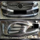 Mercedes C-klasse W205 2014–2021 Kulfiber front bumperlip (2019-2021, Carbon) foto 4