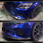 Mercedes C-klasse W205 2014–2021 Front bumperlæbe Lip V1 (til C43 AMG 2019-2021, carbon) foto 5