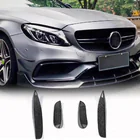 Mercedes C-klasse W205 2014–2021 Kulfiber frontkofanger-læber (til C63 AMG 2015-2019) foto 1