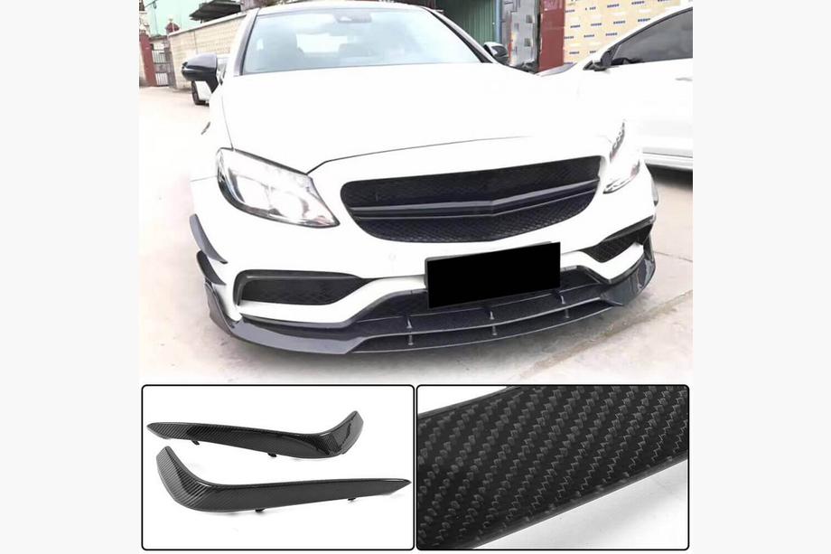 Mercedes C-klasse W205 2014–2021 Tågelygteafdækninger (til C63 AMG 2015-2019, kulfiber) Image