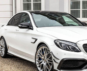 Mercedes C-klasse W205 2014–2021 Skærmkapper til forskærme (til coupé/cabriolet C63 AMG 2015-2019, carbon) foto 7