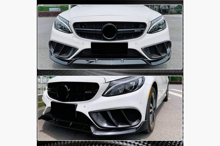Mercedes C-klasse W205 2014–2021 Tågelygteafdækninger (til C43 AMG 2015-2019, karbon) Foto 4