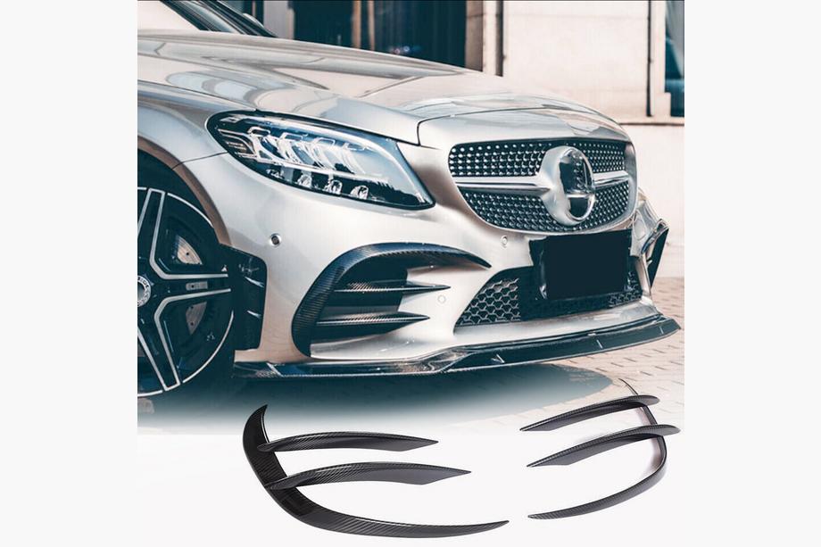 Mercedes C-klasse W205 2014–2021 Frontkofanger-indsatser V1 (til C43 AMG 2019-2021, carbon) Foto 1
