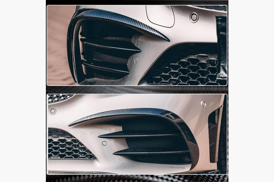Mercedes C-klasse W205 2014–2021 Frontkofanger-indsatser V1 (til C43 AMG 2019-2021, carbon) Foto 5