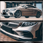 Mercedes C-klasse W205 2014–2021 Frontkofanger-indsatser V2 (til C43 AMG 2019-2021, Kulfiber) foto 4