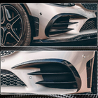 Mercedes C-klasse W205 2014–2021 Frontkofanger-indsatser V2 (til C43 AMG 2019-2021, Kulfiber) foto 5