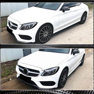 Front læbe til kofanger Lip V4 (til C43 AMG 2015-2019, kulfiber) foto 3