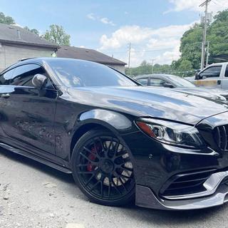 Sideskørter V4 (til C43/C63 AMG 2015-2019, carbon) foto 3
