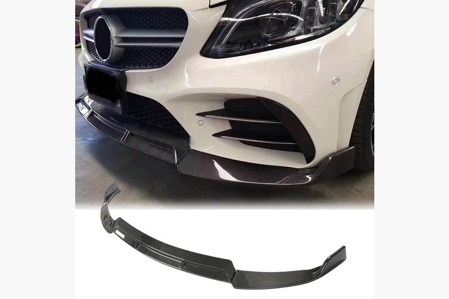 Mercedes C-klasse W205 2014–2021 Frontspoiler-læbe V3 til C43 AMG 2019-2021 (carbon) Image