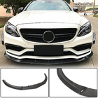 Mercedes C-klasse W205 2014–2021 Front kofangerlæbe Lip V1 (til SD C63 AMG 2015-2019, carbon) foto 1