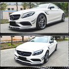 Mercedes C-klasse W205 2014–2021 Front kofangerlæbe Lip V1 (til SD C63 AMG 2015-2019, carbon) foto 4