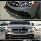 Mercedes C-klasse W205 2014–2021 Frontspoilerlæbe til for kofanger Lip V2 (til SD C63 AMG 2015-2019, carbon) foto 5