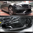 Mercedes C-klasse W205 2014–2021 Frontlæbe til forreste kofanger V4 (til SD C63 AMG 2015-2019, kulfiber) foto 5