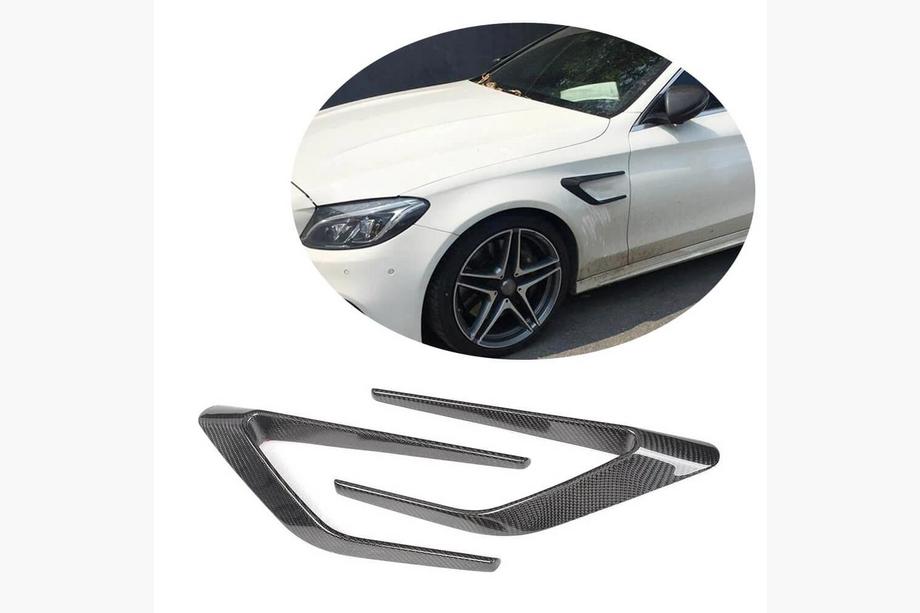 Mercedes C-klasse W205 2014–2021 Kulfiber skærmkapper til forskærme (til SD C63 AMG 2015-2019, Carbon) Image