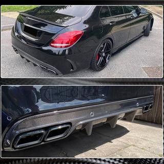 Bagkofanger diffuser (til SD C43/C63 AMG 2015-2019, carbon) foto 4